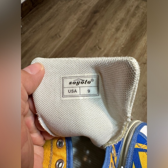 Soyoto golden state warrioes zip all around shoes men size 9 - Picture 3 of 10